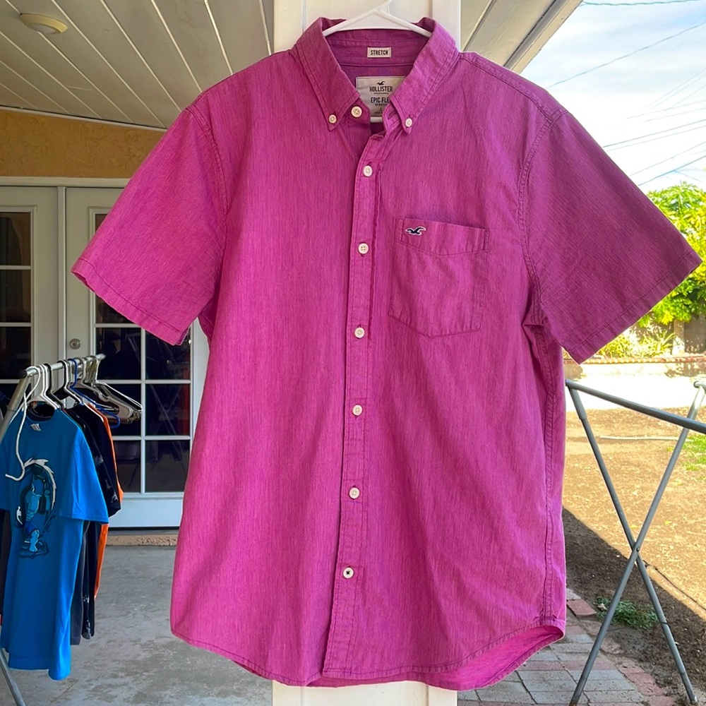 L Hollister Dress Shirt